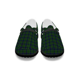 ScotsTee Shop Scottish Campbell of Breadalbane Tartan Plaid Canvas Loafer Shoes