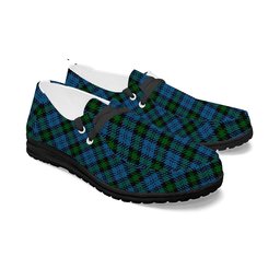 ScotsTee Shop Scottish Campbell of Glenlyon Tartan Plaid Canvas Loafer Shoes