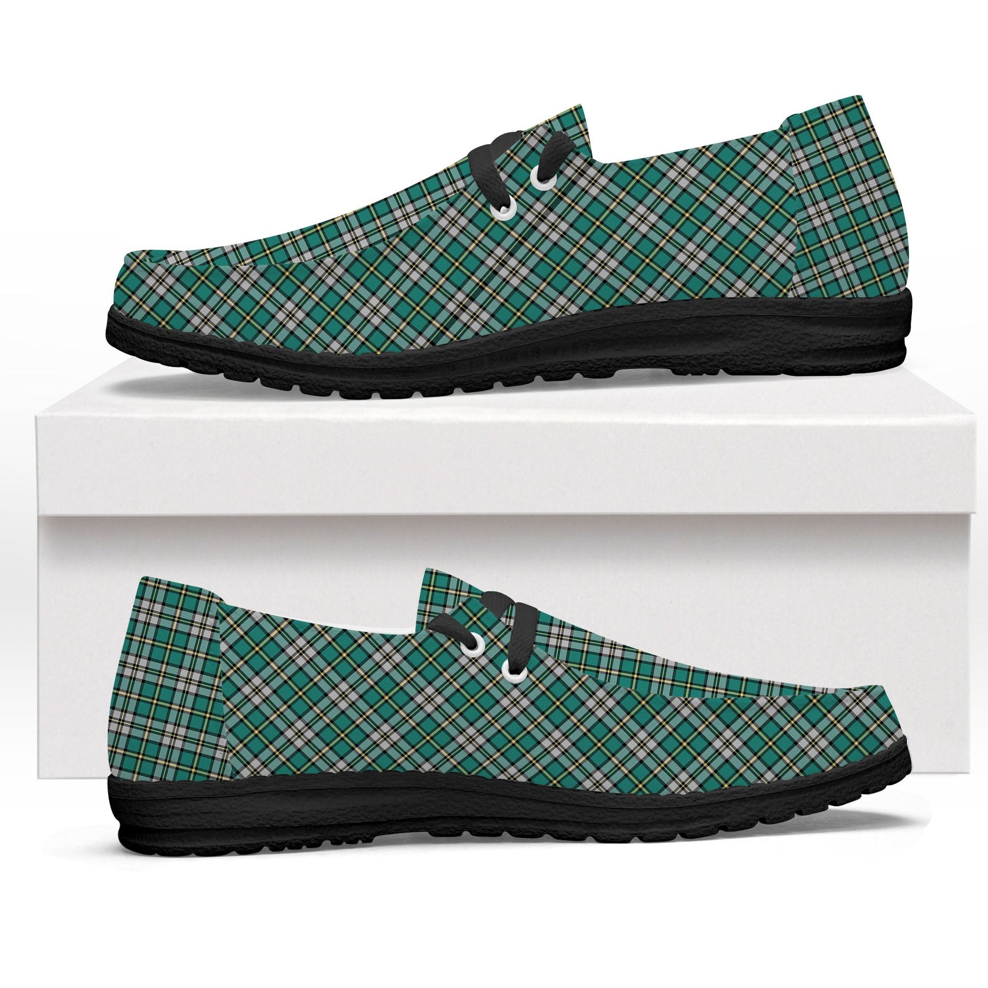 ScotsTee Shop Scottish Cape Breton Canada Tartan Plaid Canvas Loafer Shoes