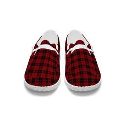 ScotsTee Shop Scottish Campbell of Armaddie Tartan Plaid Canvas Loafer Shoes