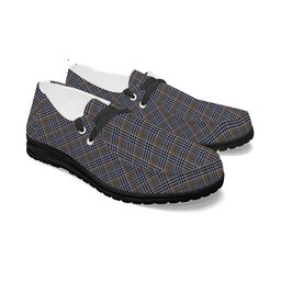 ScotsTee Shop Scottish Carnegie Check Ancient Tartan Plaid Canvas Loafer Shoes