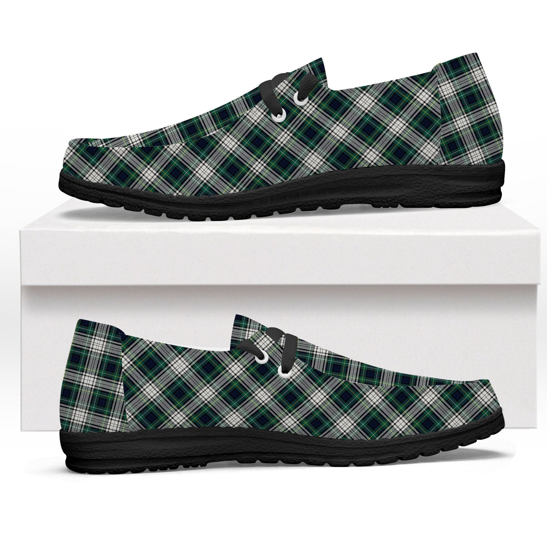 ScotsTee Shop Scottish Campbell Dress Modern Tartan Plaid Canvas Loafer Shoes