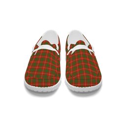 ScotsTee Shop Scottish Crawford Red Ancient Tartan Plaid Canvas Loafer Shoes