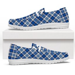 ScotsTee Shop Scottish Craig Paisley Modern Tartan Plaid Canvas Loafer Shoes