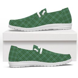 ScotsTee Shop Scottish Currie Modern Tartan Plaid Canvas Loafer Shoes