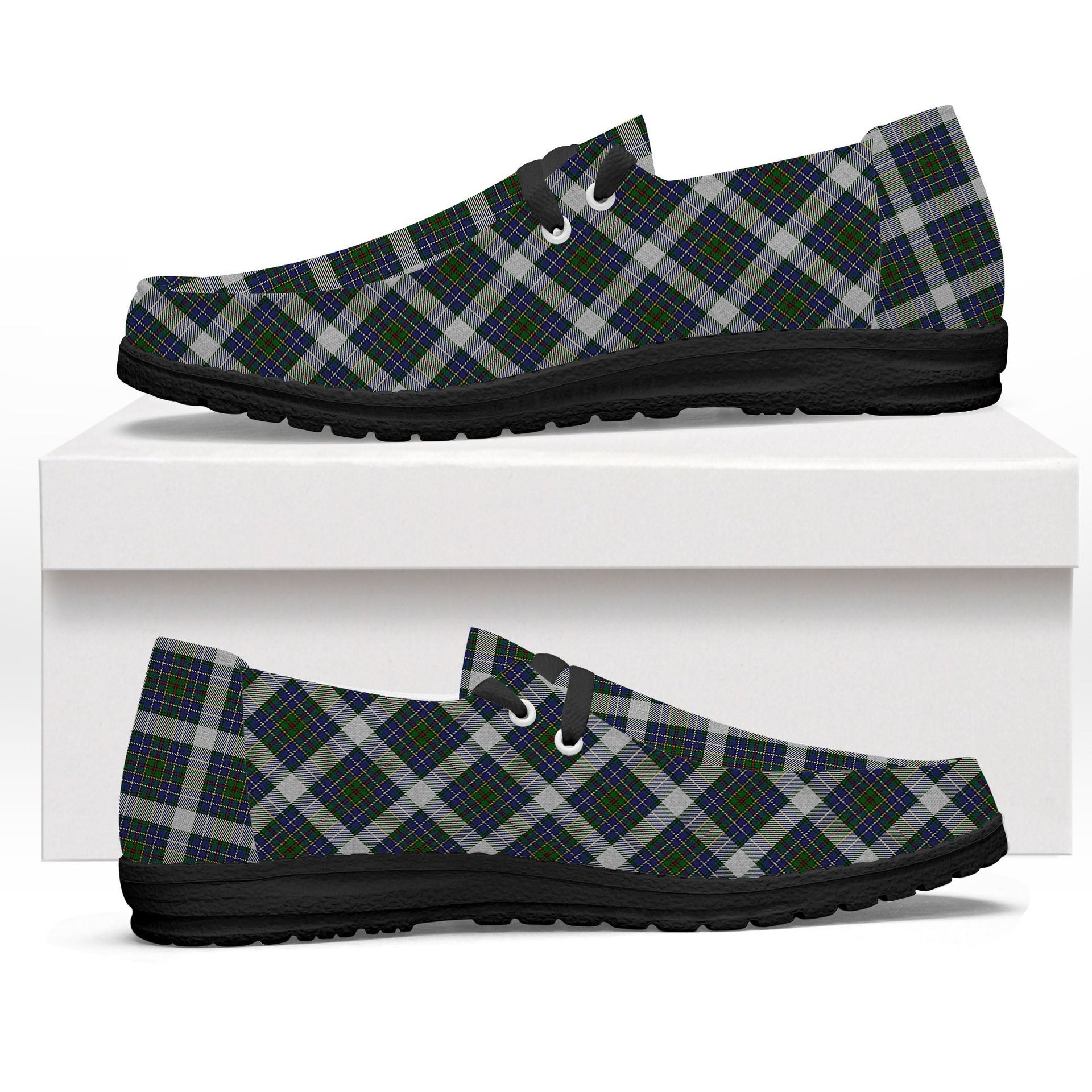 ScotsTee Shop Scottish Cockburn of Ormiston Dress Tartan Plaid Canvas Loafer Shoes
