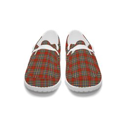 ScotsTee Shop Scottish Chattan Chief Ancient Tartan Plaid Canvas Loafer Shoes