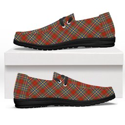 ScotsTee Shop Scottish Chattan Chief Ancient Tartan Plaid Canvas Loafer Shoes