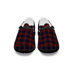 ScotsTee Shop Scottish Clark (Lion) Red Tartan Plaid Canvas Loafer Shoes