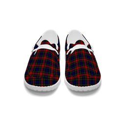 ScotsTee Shop Scottish Clark (Lion) Red Tartan Plaid Canvas Loafer Shoes