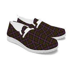 ScotsTee Shop Scottish Cochrane 1974 Tartan Plaid Canvas Loafer Shoes