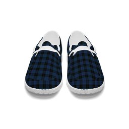 ScotsTee Shop Scottish Clergy Green lines 1 Tartan Plaid Canvas Loafer Shoes