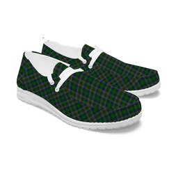 ScotsTee Shop Scottish Cockburn Tartan Plaid Canvas Loafer Shoes