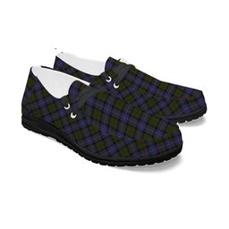 ScotsTee Shop Scottish Cochrane 1984 Tartan Plaid Canvas Loafer Shoes