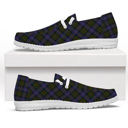 ScotsTee Shop Scottish Cochrane 1984 Tartan Plaid Canvas Loafer Shoes