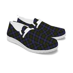 ScotsTee Shop Scottish Cochrane 1984 Tartan Plaid Canvas Loafer Shoes