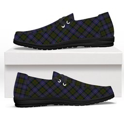 ScotsTee Shop Scottish Cochrane 1984 Tartan Plaid Canvas Loafer Shoes