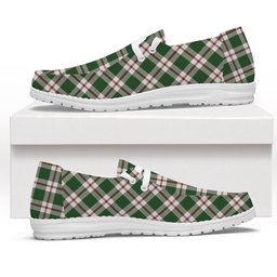 ScotsTee Shop Scottish Crawford Arisaid Dance Ancient Tartan Plaid Canvas Loafer Shoes