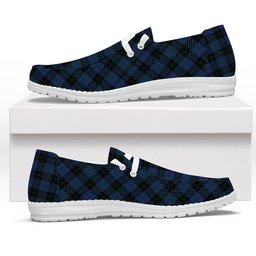 ScotsTee Shop Scottish Clergy Green lines 2 Tartan Plaid Canvas Loafer Shoes
