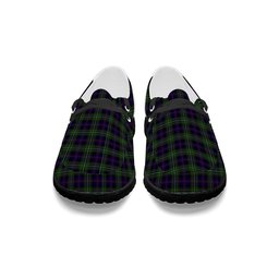 ScotsTee Shop Scottish Clark of Ulva Tartan Plaid Canvas Loafer Shoes