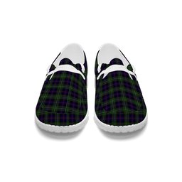 ScotsTee Shop Scottish Clark of Ulva Tartan Plaid Canvas Loafer Shoes