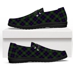 ScotsTee Shop Scottish Clark of Ulva Tartan Plaid Canvas Loafer Shoes