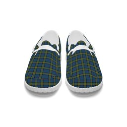 ScotsTee Shop Scottish Dalrymple M of Oxenfoord Tartan Plaid Canvas Loafer Shoes