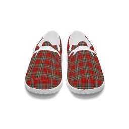 ScotsTee Shop Scottish Chattan Chief Modern Tartan Plaid Canvas Loafer Shoes