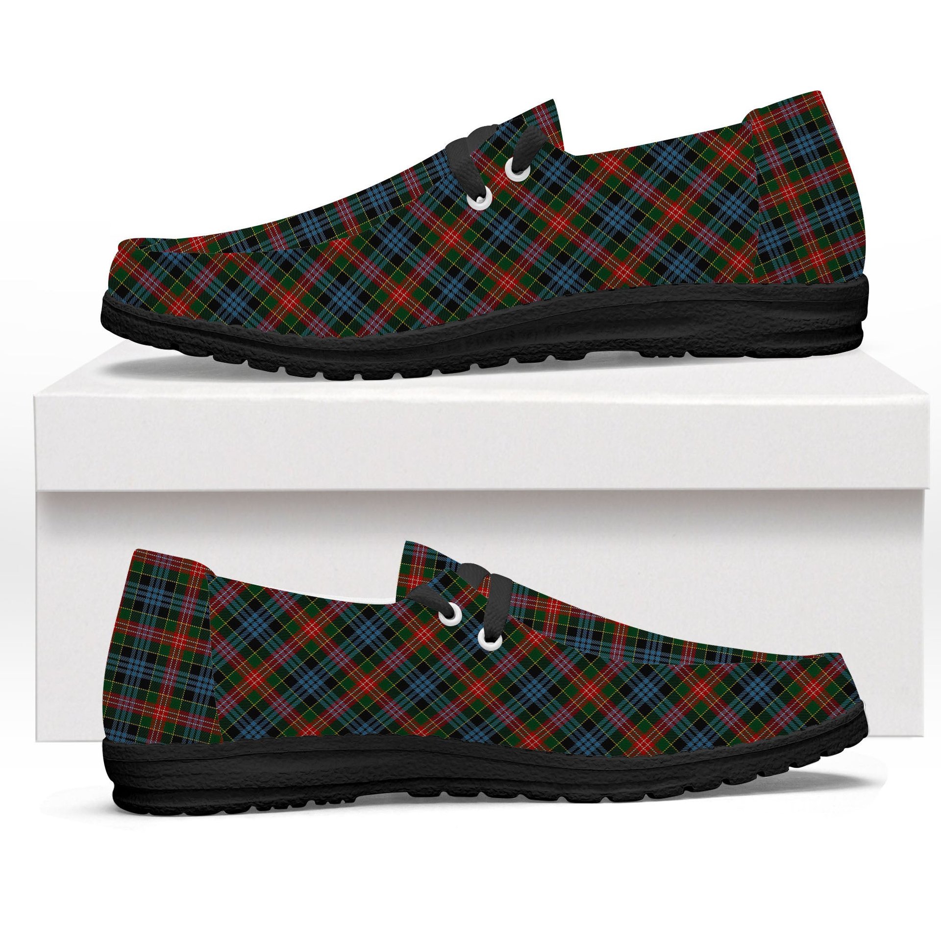 ScotsTee Shop Scottish Cumming 1831 Tartan Plaid Canvas Loafer Shoes