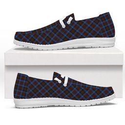 ScotsTee Shop Scottish Cockburn Brown Modern Tartan Plaid Canvas Loafer Shoes
