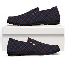 ScotsTee Shop Scottish Cockburn Brown Modern Tartan Plaid Canvas Loafer Shoes