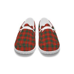 ScotsTee Shop Scottish Chisholm of Strathglass Ancient Tartan Plaid Canvas Loafer Shoes