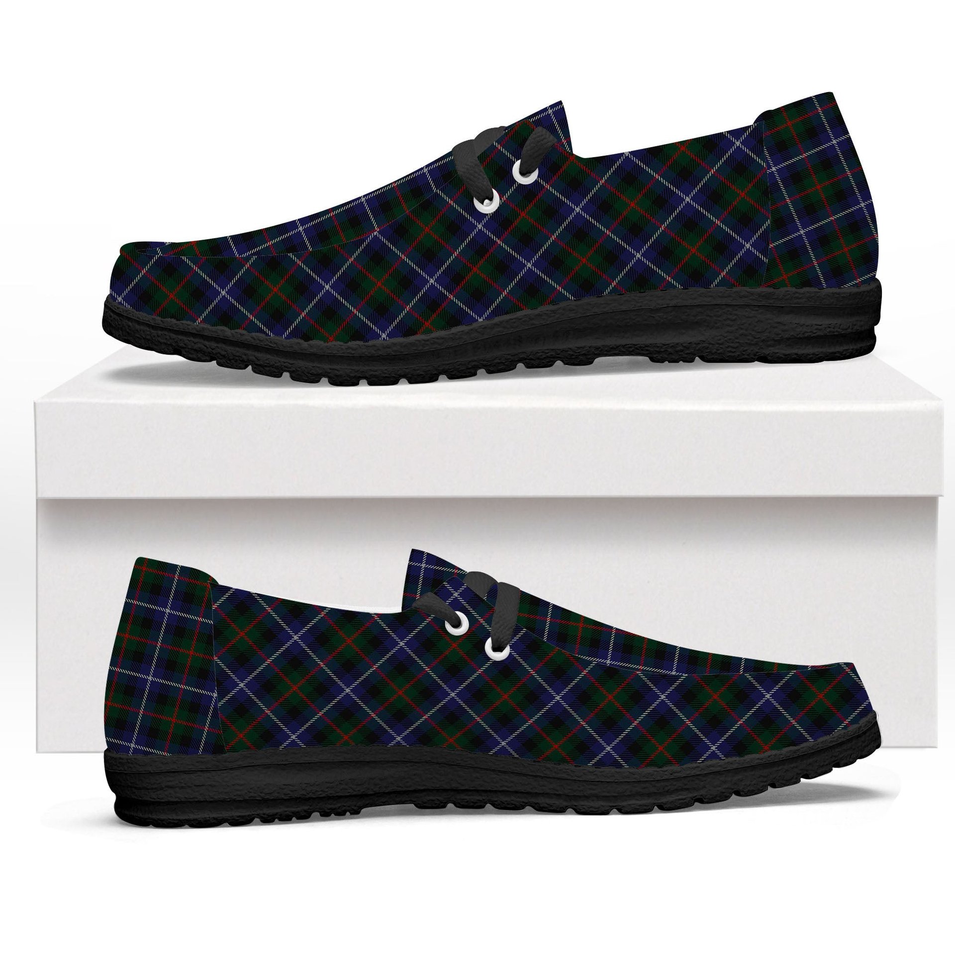 ScotsTee Shop Scottish Dalmeny 1 Tartan Plaid Canvas Loafer Shoes