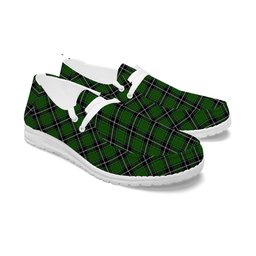 ScotsTee Shop Scottish Cleghorn Tartan Plaid Canvas Loafer Shoes