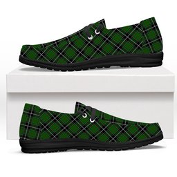 ScotsTee Shop Scottish Cleghorn Tartan Plaid Canvas Loafer Shoes