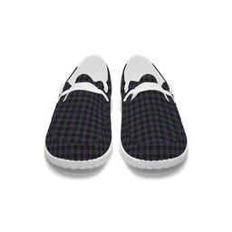 ScotsTee Shop Scottish Clergy Green Tartan Plaid Canvas Loafer Shoes