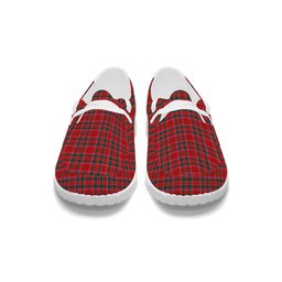 ScotsTee Shop Scottish Dalziel Modern Tartan Plaid Canvas Loafer Shoes