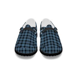 ScotsTee Shop Scottish Clark (Clergy) Ancient Clan Tartan Plaid Canvas Loafer Shoes