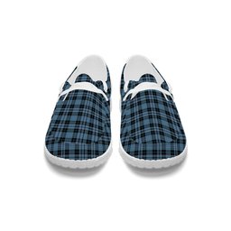 ScotsTee Shop Scottish Clark (Clergy) Ancient Clan Tartan Plaid Canvas Loafer Shoes