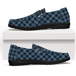 ScotsTee Shop Scottish Clark (Clergy) Ancient Clan Tartan Plaid Canvas Loafer Shoes
