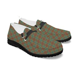 ScotsTee Shop Scottish Currie of Arran Ancient Clan Tartan Plaid Canvas Loafer Shoes