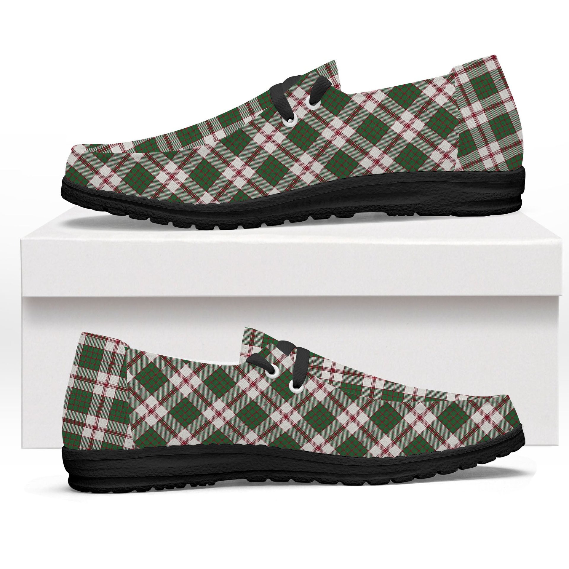 ScotsTee Shop Scottish Crawford Arisaid Dance Modern Tartan Plaid Canvas Loafer Shoes