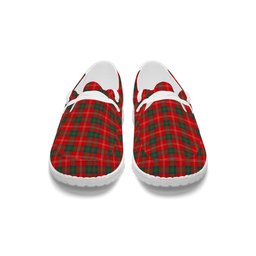 ScotsTee Shop Scottish Chisholm of Strathglass Modern Tartan Plaid Canvas Loafer Shoes