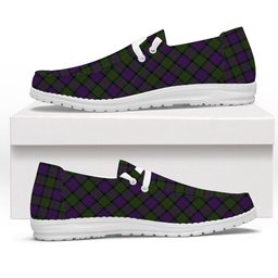 ScotsTee Shop Scottish Denovan The Lairdship of Tartan Plaid Canvas Loafer Shoes