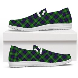 ScotsTee Shop Scottish Davidson of Tulloch Tartan Plaid Canvas Loafer Shoes