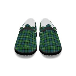 ScotsTee Shop Scottish Davidson of Tulloch Ancient Tartan Plaid Canvas Loafer Shoes