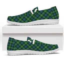 ScotsTee Shop Scottish Davidson of Tulloch Ancient Tartan Plaid Canvas Loafer Shoes