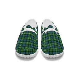 ScotsTee Shop Scottish Davidson of Tulloch Ancient Tartan Plaid Canvas Loafer Shoes