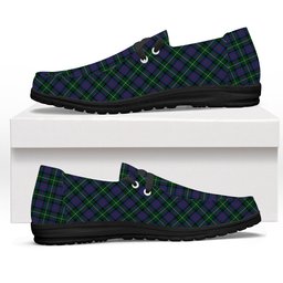 ScotsTee Shop Scottish Davidson of Tulloch 2 Tartan Plaid Canvas Loafer Shoes