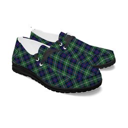 ScotsTee Shop Scottish Davidson of Tulloch Modern Tartan Plaid Canvas Loafer Shoes